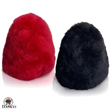 Set of 2 Lambswool Buffer Bonnets - Effortless Shine for Dark & Light Shoes