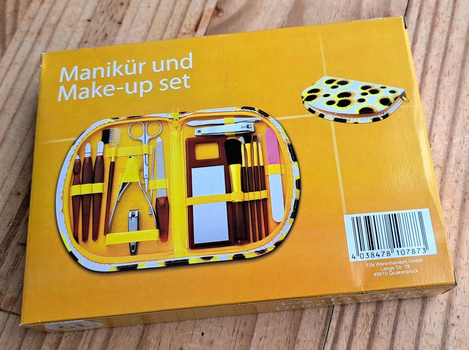 Maniküre und Make-up Set ❀ im Sonnenblumen Etui ❀ Reisekollektion 19-teilig ❀OVP - Bild 4 von 4
