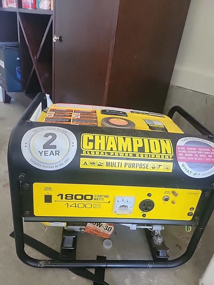 champio 1800W/1400W 98cc Portable Gas-Powered Generator  - Image 3 of 3
