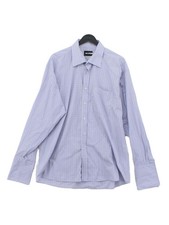 Pierre Cardin Men's Shirt Collar: 17 in Purple Cotton with Polyester Basic