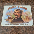 Vintage Mark Twain Cigars Porcelain Sign Approx 10.50" x 7.75" Ande Rooney 1997