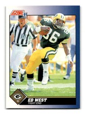 Ed West 1991 Score #52 Green Bay Packers Centered Mint to Gem