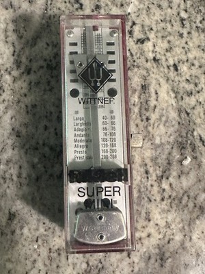 Wittner Super Mini Taktell Metronome - TESTED Clear Cover Damaged Read