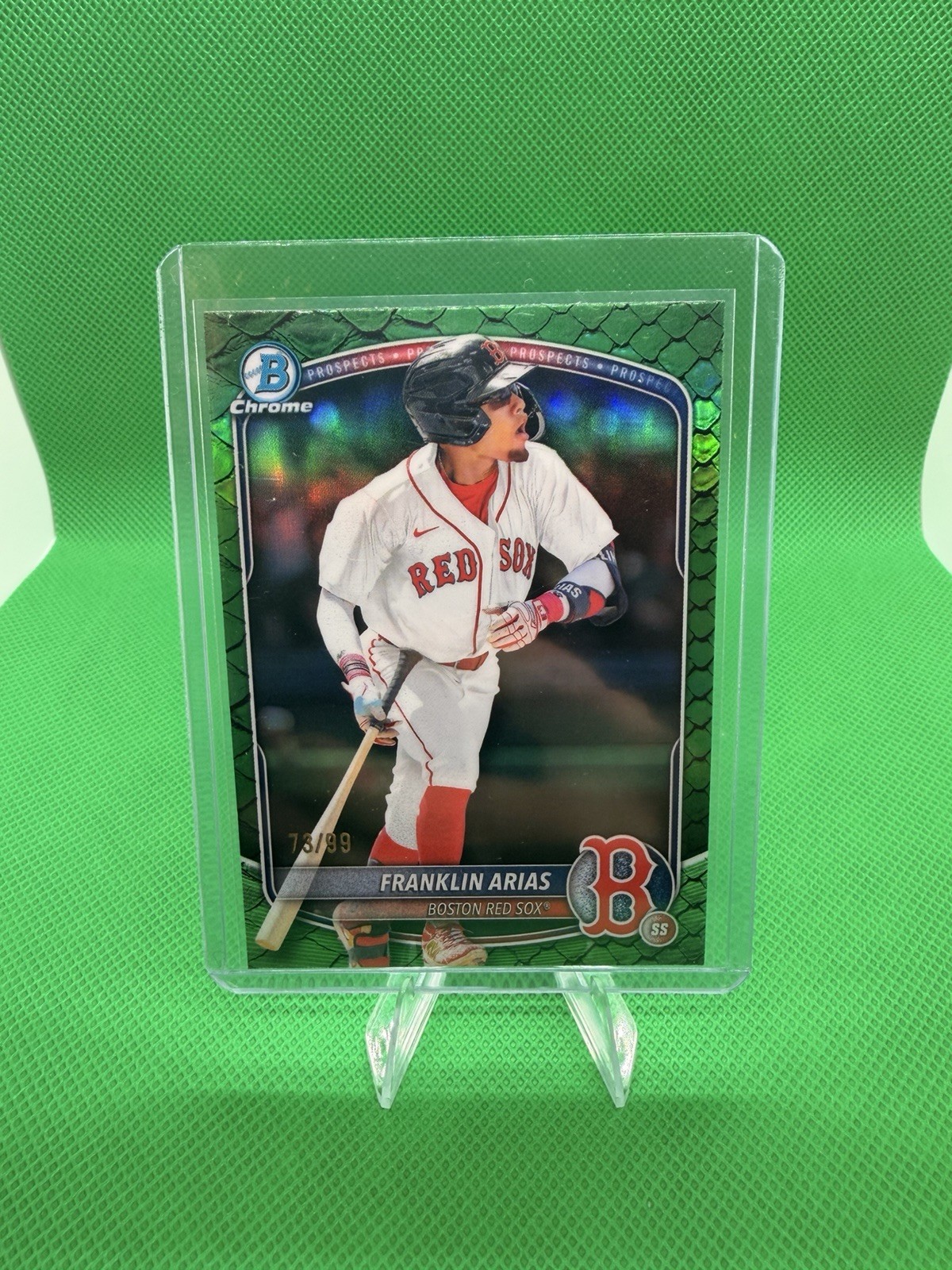 2025 Bowman Chrome Franklin Arias Bowman 1st Green Reptilian /99