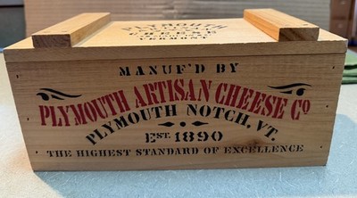 Plymouth Artisan Cheese Co. Wooden Box with Hinged Lid