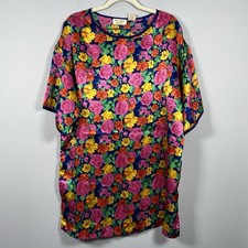 Vintage Victoria's Secret Pajamas Nightgown Gold Label Floral Sleep Shirt Size S