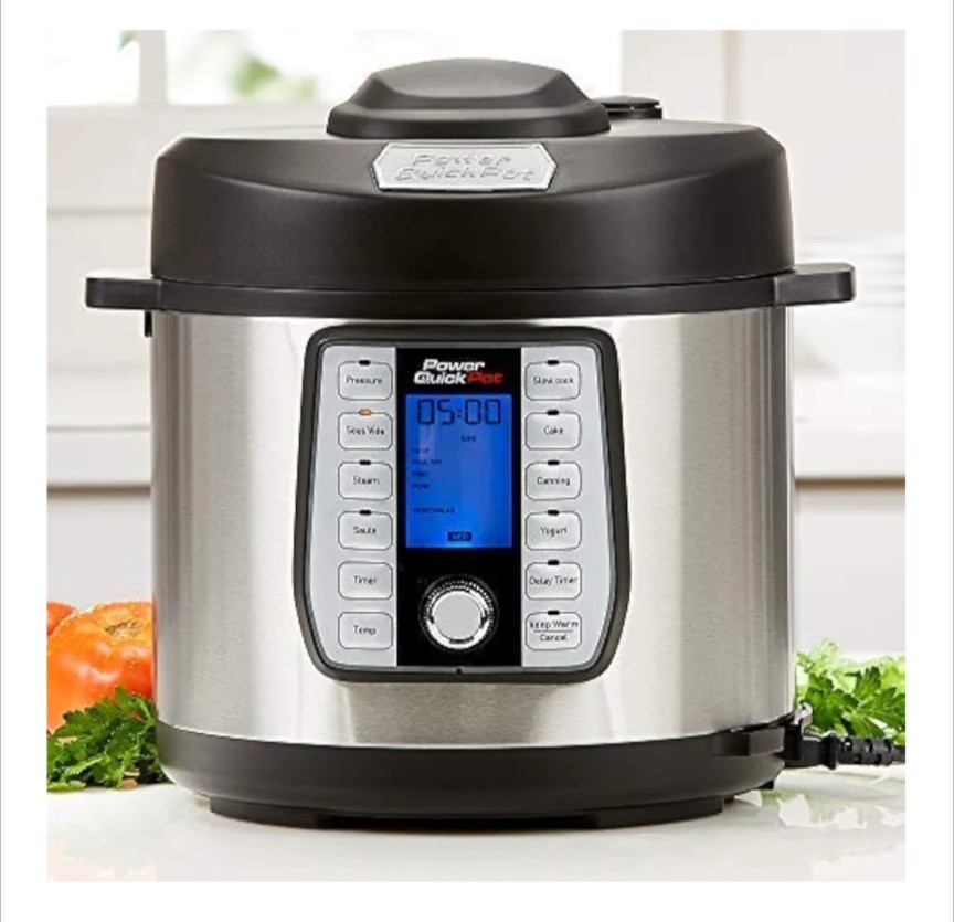Power Quick Pot 8-in-1 Quart 1200W One-Touch Multi Cooker Stainless Steel  NEW - Main Image