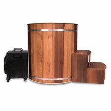 WIDO Ice Bath Cedar Cold Plunge & Hot Tub – Dual Therapy for Ultimate Wellness