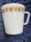 Vntg 1970 PYREX 1410 Corning Corelle Butterfly Gold D-Handle Coffee Mug Cup 10oz
