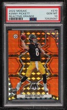 2022 Mosaic NFL Debut Reactive Orange Prizm Kenny Pickett #270 PSA 10 GEM MT 2f4