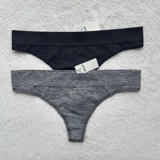 NWT Aerie Seamless Thong Panty Bundle of 2 Panties Navy Blue Heather Gray Medium