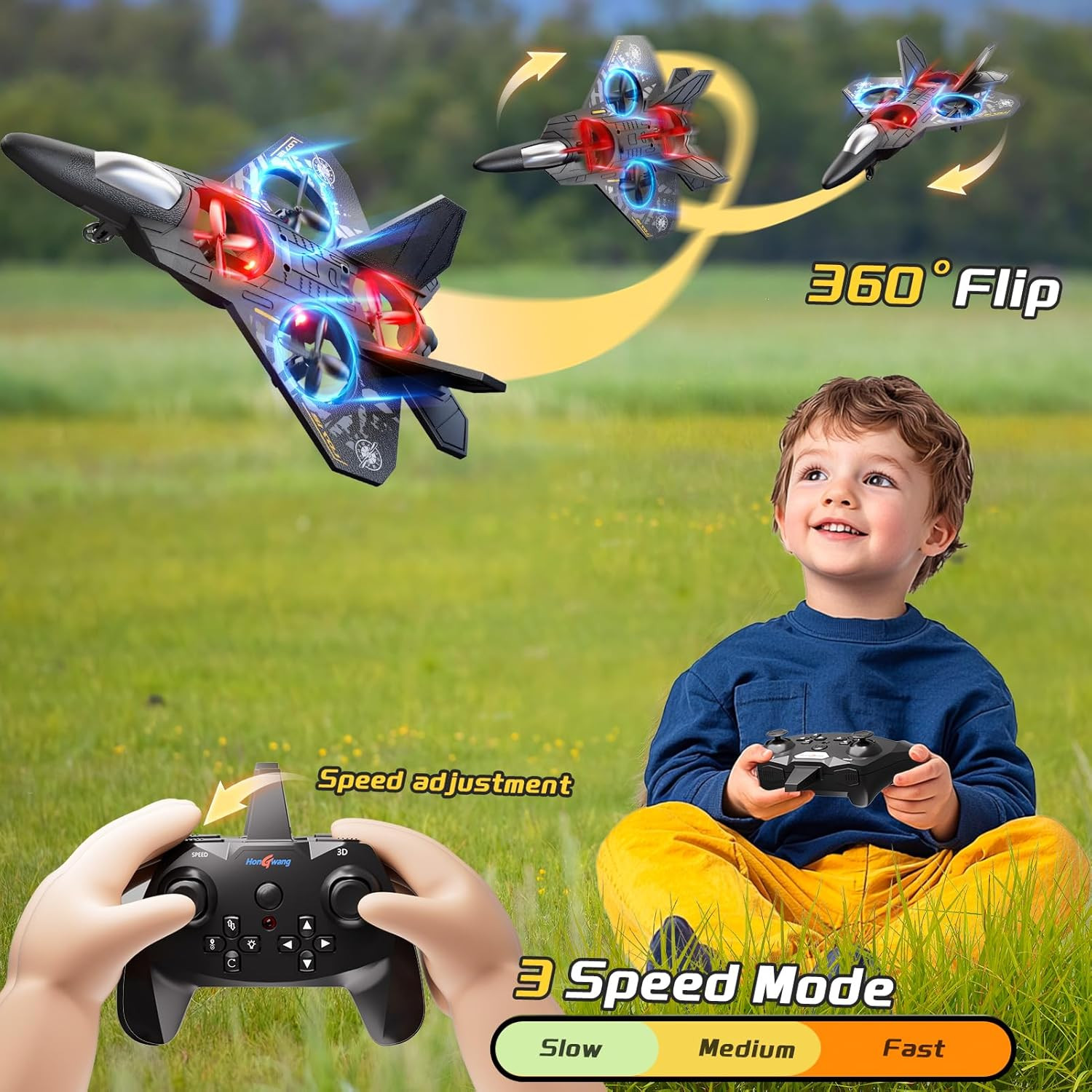 Drone avion télécommandé incassable avec stabilisation gyroscopique Kukufun - 2