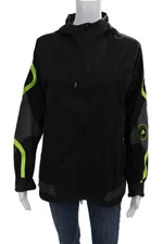 Adidas by Stella McCartney Women Black Raincoat Zip Size M