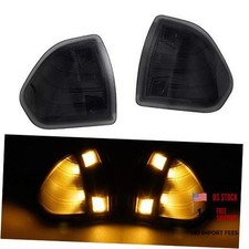 LED Side Mirror Turn Signal Light Left and Right Lampsd Cover Lens for Smoke