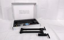 BWE Matte Black Wall Mount Pot Filler Kitchen Faucet Double Handle 23in Swing