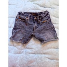 Polo Ralph Lauren Kids Paint Splatter Denim Cutoff Shorts Blue Adjustable Waist