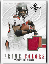 WARRICK DUNN 2012 PANINI LIMITED GAME-WORN PATCH CARD #24/25!
