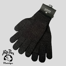 Alfani Unisex Gloves Touch Smart Knit Winter Gloves Black Charcoal One Size