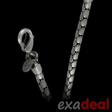 BICO Chain - F14 Rounded Reptile Style Link Necklace  16 18 20 22 inch NEW