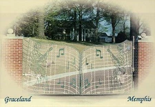 Graceland, Home of Elvis Presley, Memphis Tennessee, Front Gate Notes - Postcard