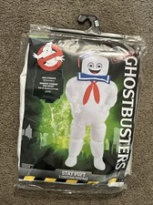 NWT Ghostbusters Stay Puft Kids Inflatable Costume Boys/girls Up To Sz 10