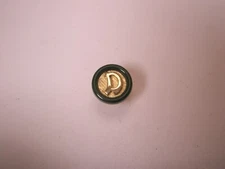 D Monogram Initial Letter Vintage SWANK Tie Tack Lapel Pin david daniel darrel