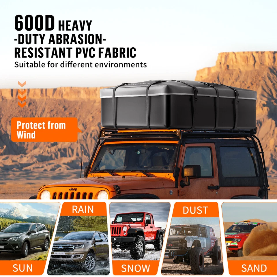 Bolsa de transporte de carga DEERMOTO 21 pies cúbicos techo auto para Mercedes-Benz Clase G Foto 4 de 4