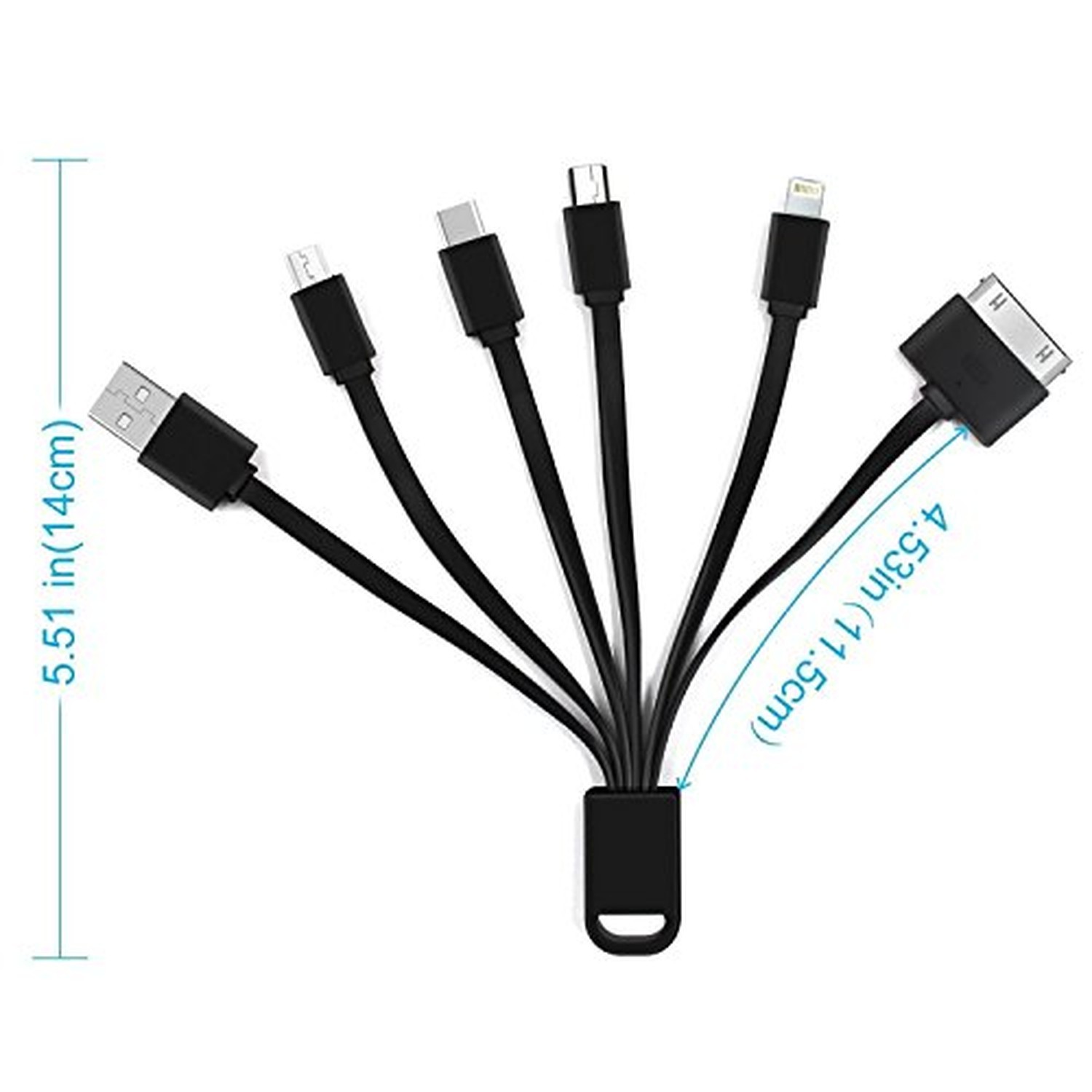 6 in 1 Multi USB Charging Cable for iPhone, ipad and Android