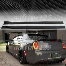 For Chrysler 300 SRT 2010-23 Carbon Fiber Side Skirt Lip Rocker Panels Splitters
