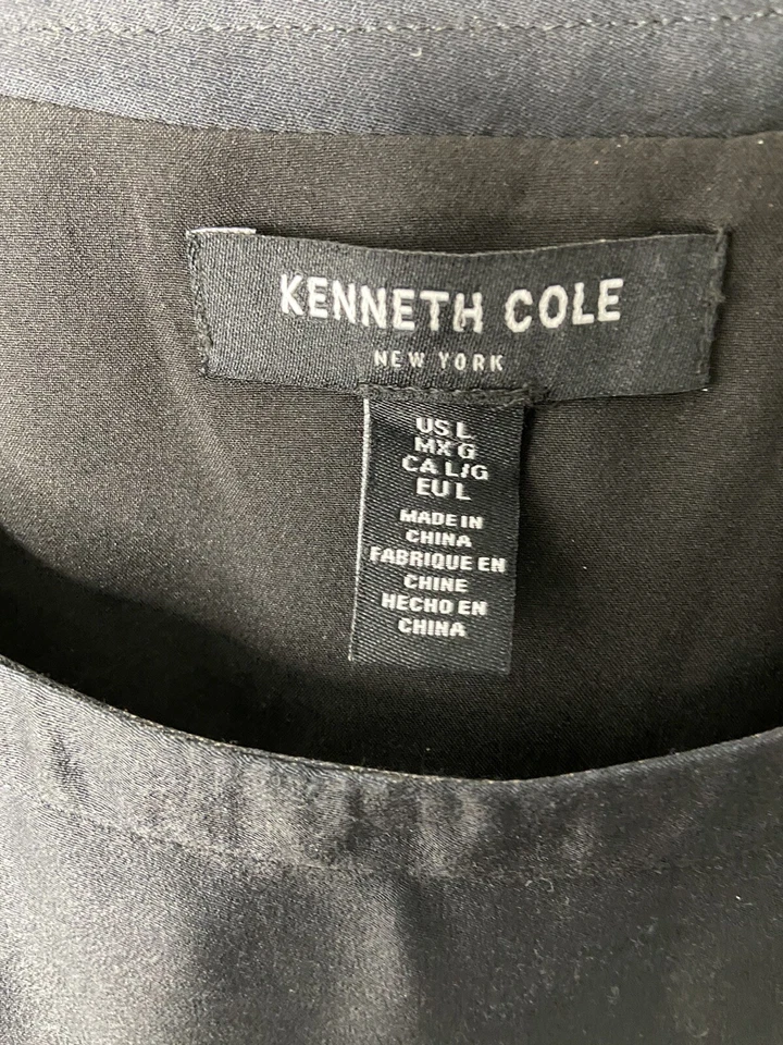 Kenneth Cole, vestido recto satinado tie dye sumergido, pequeño Foto 4 de 4