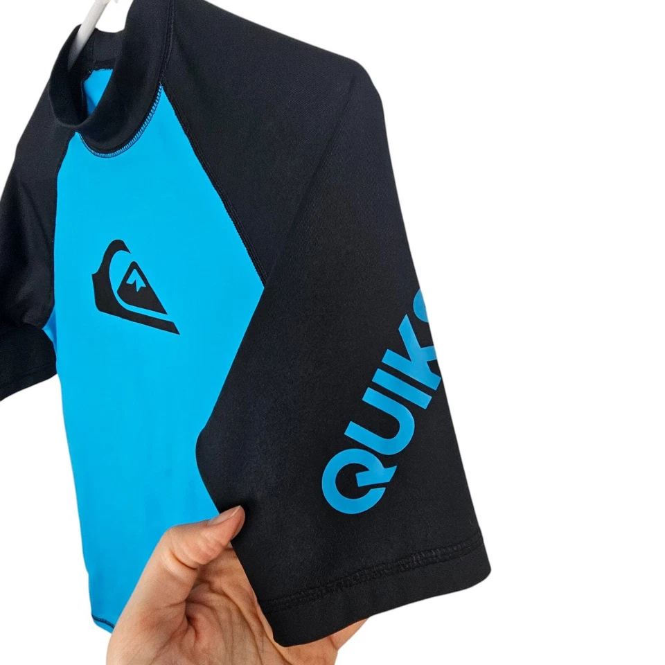 Quiksilver Rash Guard Mens S Blue Black All Time Id Short Sleeve Rash Guard Men - Image 4 of 4