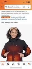 NEW - Unisex Heated Jacket with Battery, Heated for Women and Men Large Black