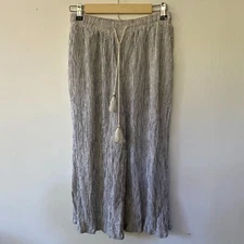 Nordstrom BP Pull On Pants Womens XS Wide Leg Striped Pockets Beachy Coastal