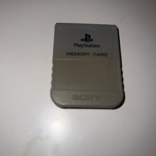 Playstation 1 Official Sony Brand memory card in gray color one great shape
