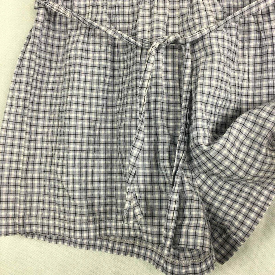 Urban Outfitters шорты женщин Sz M синий серый клетку подпоясанный галстук Culotte эластичный - Изображение 4 из 4