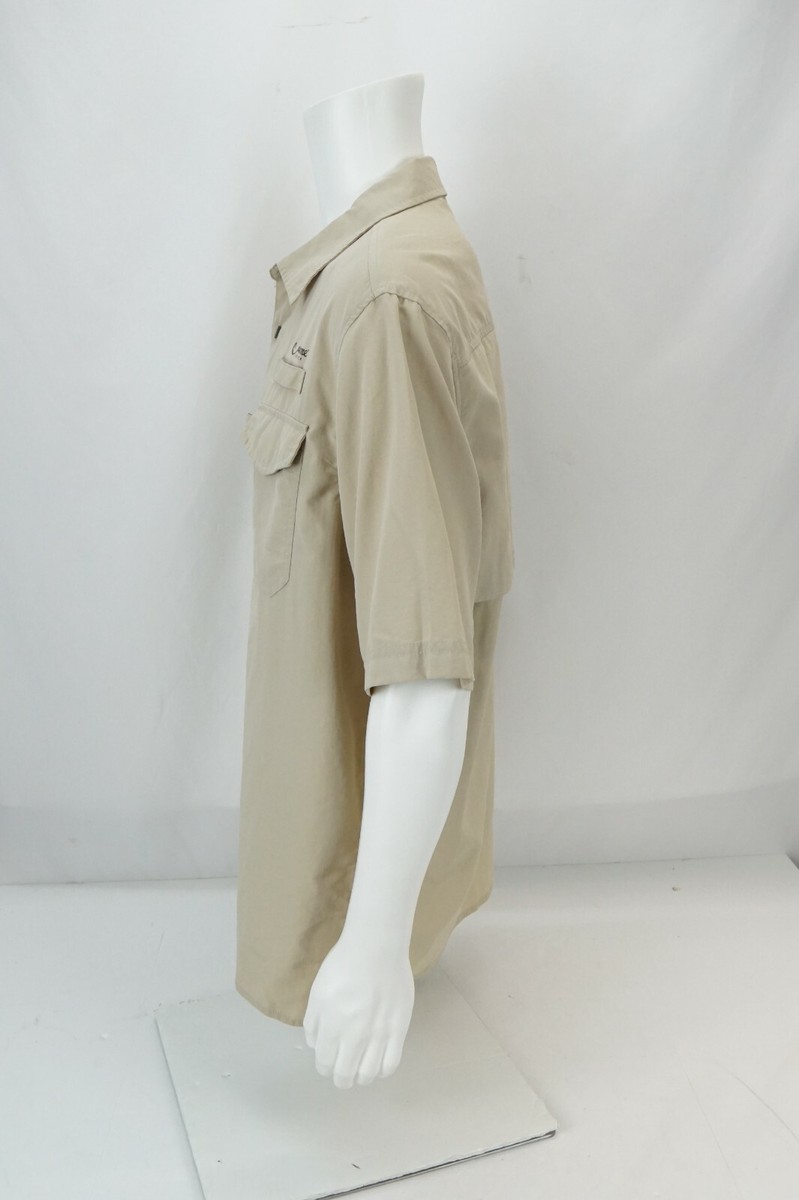 Chemise De Pêche Jawbone Tackle Co. Homme Manches Courtes Beige – Taille L