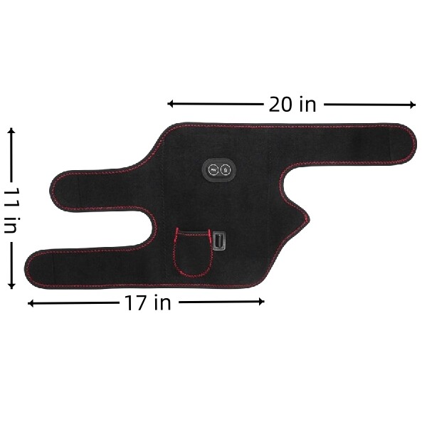 Electric Heating Vibration Knee Joint Pad Brace Therapy Massager with Power Bank