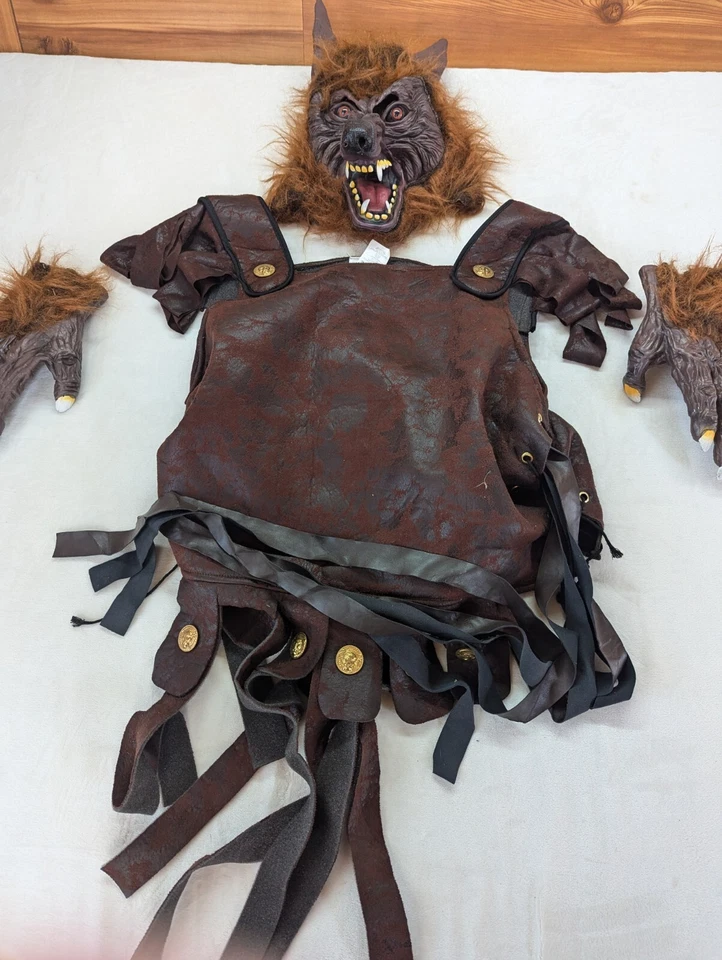 Hombre Lobo Totalmente Gul Marrón Lobo Disfraz Talla Única Halloween Lobo Monstruo Miedo Foto 2 de 4