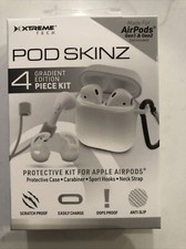 Pod Skinz  4 Piece Protective Airpods Gen 1  2 Case  Anti-Slip  White  New