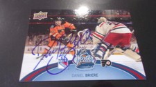 Daniel Briere Philadelphia Flyers signed 2012 Winter Classic Jumbo Card COA  