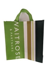 Waitrose Tote Bag Canvas Bag For Life Green with softer fabric carry handles