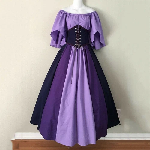 Women's Vintage Victorian Renaissance Gothic Dress Medieval Dress Costume Hooded - Picture 30 of 35