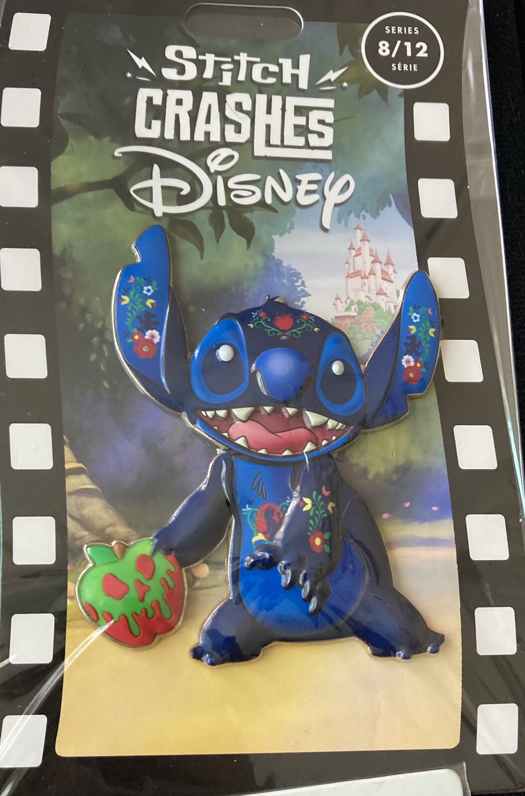 Disney Stitch Crashes Trading Pin Poison Apple Lapel Pin Snow White Brooch Badge