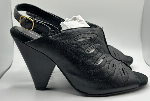 Women's Heels Size 7.5 M Black Bellini Pump Cone - Picture 3 of 8