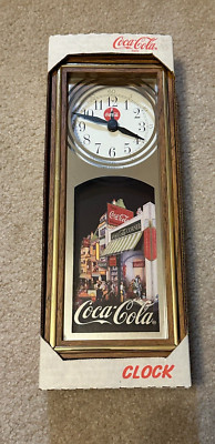 Horloge Murale Décorative Coca-Cola Nostalgic Art - Plastique Jaune/rouge/noir - Neuve