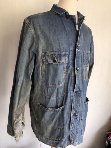 Giacca Jean Coat PAY DAY JC Penny Vintage anni '60 Effetti Di Denim Cappotto Core Taglia Large - Foto 2 di 11
