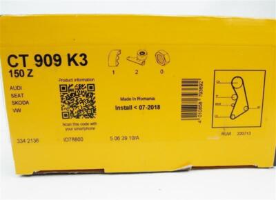 Zahnriemensatz CONTITECH CT909K3 Mit Spanndämpfer, Spannrolle, Zähnez
