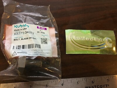 *OEM Genuine Kubota Blade Bolt Part# K5371-34372 Mower Decks RCK48 RCK54 RCK60*