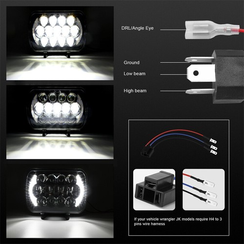 AU For 1983-2004 Toyota Hilux LED Headlights 5X7'' Hi/Lo Beam DRL Head Light Kit - Picture 22 of 22