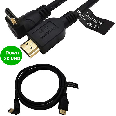 Up Down Right Left 90 Degree Angled HDMI 2.1 Cable 8K Ultra HDTV HDR Adapter AU - Foto 4